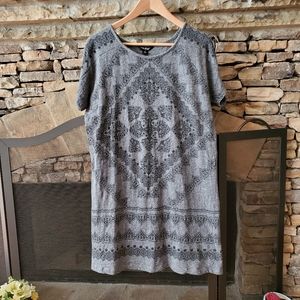 Lucky Brand Placed Bandana Shirt Dress